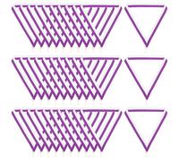30 Pcs Nastri Collo Premio a Strisce in Poliestere con Clip, Per Purple White