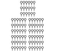 30 Pcs Self-Closing Black Screw Eyelets Ganci Metallo Vite Occhielli