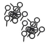 30 Pcs Self-Closing Black Screw Eyelets Ganci Metallo Vite Occhielli