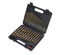 30 Pcs Set Twist Drill Bit 1/4in Shank - 1/16 to 1/2in High Speed Steel Bits with Extension Rods and Storage Case, for Woodworking, Metalworking, and Various DIY Projects