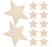 30 Pcs Wooden Star Cutouts Stars Stelle Di Legno Per Artigianato Ritagli