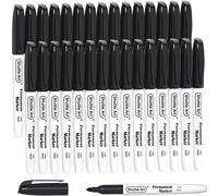 30 Pennarelli Permanenti Neri a Punta Fine, Perfetti Su Plastica, Legno, Pietra,