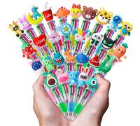 30 penne a sfera multicolore 4 in 1 mini penne multicolori creativo dolce cartone animato, 4 colori retrattili per ufficio, materiale scolastico per bambini, studenti, compiti a casa, ufficio