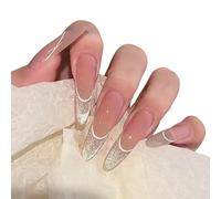 30 Percento French Press Su Chiodi Mandorla False Unghie Bastone Acrilico Lucido Su Unghie Rivestimenti Pieno Unghie Artificiali