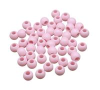 30 perline distanziatrici rotonde con foro grande, rosse, da 8/10 mm, for la creazione di gioielli fai da te. Accessori for gioielli.(Pink)