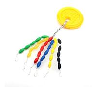 30 perline in gomma per pesca assortite, ovali, cilindrici, morbide, non abrasive, 5 misure, S, S, M, L, L, L, con anello visivo colorato, leggero e portatile (LL)