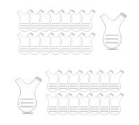 30 pettini per sopracciglia e pennelli per palpebre in silicone, design trasparente, senza sbavature, applicazione per un look più pulito, design a doppia curva, vestibilità perfetta per superiore e