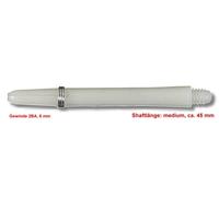 30 Pezzi (10 Set) Dart Shaft Nylon Con Anello Roleo Medio 45 mm Bianco