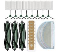 (30 pezzi) 105 Combo Accessori di ricambio per iRobot Roomba Combo 2 Essential, Roomba 105 Combo, 3 spazzole a rullo, 8 spazzole laterali, 8 filtri HEPA, 8 sacchetti raccoglipolvere, 3 panni per mocio