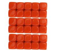 30 pezzi 16 mm set di dadi in plastica arrotondati a 6 lati dadi cubi per giochi di società divertenti adesivo fai da te insegnamento della matematica strumenti di apprendimento (Arancia)