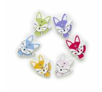 30 pezzi 2 fori misti volpe legno cartone animato bottoni abbigliamento artigianato cucito scrapbooking decorazione casa creazione di biglietti fai da te 22x17mm-default