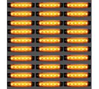 30 Pezzi 24V 6 LED Laterali Arancione Ambra Luci per Mercedes Ford Renault Truck