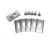 30 pezzi 35,8 * 18,5 * 0,65 mm Lama for tagliaerba for tosaerba Pezzo di ricambio for utensili da giardino for tosaerba robotizzati(30Pcs Sliver)