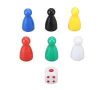 30 pezzi 6 pezzi degli scacchi a colori 5 pezzi dadi a 6 facce pezzi del gioco degli scacchi in plastica set di dadi per giochi da tavolo giocattoli educativi bambini adulti