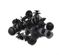 30 pezzi 7 mm rivetti in plastica nera, clip per carrozzeria auto per rivestimento portiera paraurti, morsetti di fissaggio filettati con testa da 20 mm, pezzi di ricambio per riparazione e montaggio