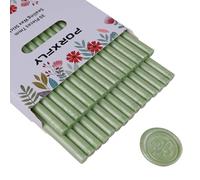 30 Pezzi 7mm Sigillare Bastoni di Cera per la Pistola di Colla, PORXFLY Mini 0,28 pollici Bastoni di Cera Sigillo per le Buste di Carte, Inviti a Nozze, Confezioni Regalo (Verde Chiaro)
