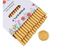 30 Pezzi 7mm Sigillare Bastoni di Cera per la Pistola di Colla, PORXFLY Mini Bastoni di Cera Sigillo Grande per le Buste di Carte, Inviti a Nozze, Confezioni Regalo (Glod)