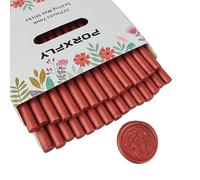 30 Pezzi 7mm Sigillare Bastoni di Cera per la Pistola di Colla, PORXFLY Mini Bastoni di Cera Sigillo Grande per le Buste di Carte, Inviti a Nozze, Confezioni Regalo (Rosso)