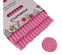 30 Pezzi 7mm Sigillare Bastoni di Cera per la Pistola di Colla, PORXFLY Mini Bastoni di Cera Sigillo Grande per le Buste di Carte, Inviti a Nozze, Confezioni Regalo (Rosa)