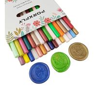 30 Pezzi 7mm Sigillare Bastoni di Cera per la Pistola di Colla, PORXFLY Mini Bastoni di Cera Sigillo Grande per le Buste di Carte, Inviti a Nozze, Confezioni Regalo (30 colori)