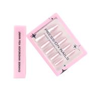 30 pezzi a forma di mandorla Stick On Nails lucide Full Covers Unghie finte eleganti occhi di gatto premere sulle unghie forniture manicure