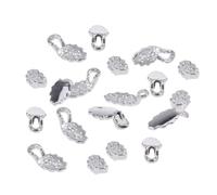 30 Pezzi Accessori per Orecchini in Argento Placcato | Piastra Piatta Anello Chiuso, Adatti a Cordini e Bracciali, per Laboratori Artigianali e Progetti Fatti a Mano