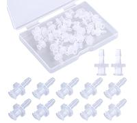 30 Pezzi Adattatore Siringa, Trasparente Femmina Connettore Luer Lock 1/8" Luer Lock Raccordi a Adattatore per Accoppiatore Siringa (3,2mm)
