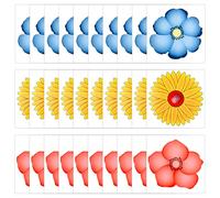 30 Pezzi Adesivo per Finestra Trappole per Mosche, Trappola per Mosche della Frutta in Stile Floreale Trappole Appiccicose, Trappole per Mosche per Interni per Finestre