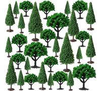 30 Pezzi Alberi Modello Misto, Albero del Diorama Plastic, Albero Misti per Modellismo, Miniatura Alberi Treno per Paesaggio DIY Paesaggi in Miniatura, Tavolo di Sabbia Modello di Paesaggio 5-11,5 cm