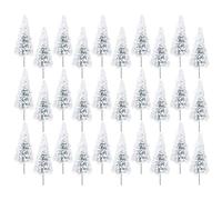30 Pezzi Albero Modello Realistico di Cedro Bianco 10cm | Aspetto del Fusto Realistico, Scala 1:100, per Villaggi Natalizi e Reti Ferroviarie