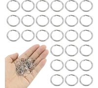 30 Pezzi anelli portachiavi, 15 mm portachiavi anello in acciaio inossidabile, anello portachiavi in argento, per collane, bracciali, orecchini, artigianato