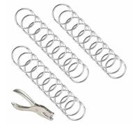 30 Pezzi Anello di Rilegatura 20mm Anelli del Libro in Metallo Loose Leaf Binder Anelli con Pinza per Fori per Carta Documenti Album Fotografici Chiavi