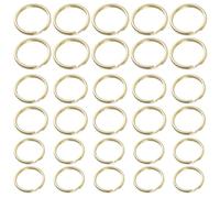 30 Pezzi Anello Portachiavi, Chiavi Metallo Piatti Rotondi Diviso Connettori, Per Bracciali Orecchini Artigianato Ornamenti E Arti Fai Da Te 15, 20, 25 mm, Giallo Dorato