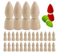 30 pezzi bambole con pioli in legno naturale da 3 pollici, corpi di persone con pioli incompiuti creativi per bambini fai da te arti e mestieri pittura gioco decorazioni per feste a casa
