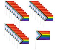30 pezzi bandiere dell'orgoglio, con bandiere dell'orgoglio arcobaleno, mini bandiere LGBT, non sbiadisce facilmente, per sfilate di feste, carnevale, decorazioni per festival e celebrazioni