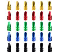 30 Pezzi Bicicletta Presta Cappucci delle Valvole, Multicolore Lega di Alluminio Anodizzato Tappi Valvola Ciclismo, Stile Francese Bici Tappi per Pneumatici Coperture a prova di polvere Coprivalvole