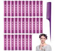 30 Pezzi Bigodini per Boccoli dei Capelli, Bigodini Per Capelli - Grande Set di 30 Bigodini Morbidi, Perfetti per Capelli Corti e Lunghi - Creare Boccoli Perfetti Mai Stati Così Semplici(violetta)