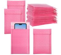 30 Pezzi Busta Postale Imbottita Rosa, per Spedizioni e Protezione | Plastica Resistente, Effetto Ammortizzante, per Stampe e Carte, Trasporto a Lunga Distanza, Piccole Attività