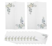 30 Pezzi Buste Invito Matrimonio Fodera Foglia Semi Trasparente | Carta Kraft e Velina, Presentazione Elegante, per Biglietti Augurali e Inviti a Cena