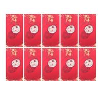 30 Pezzi Buste Rosse per Bebé, Compleanno e Cento Giorni | Carta Rossa, Stile Delicato e Creativo, per Regali e Inviti, Confezione da Dieci Pezzi Ciascuna