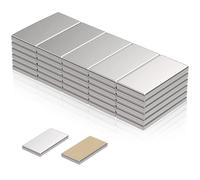 30 Pezzi Calamite Neodimio Autoadesivi,20x10x1mm Mini Calamite Adesive Forti,Magneti Neodimio Rettangolari,Magnete Adesivo Piccole Extra Forte per Frigoriferi,Lavagne Magnetiche,Uffici,Artigianato