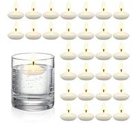 30 Pezzi Candele Galleggianti Non Profumate da 1,5 Pollici per Centrotavola Candele Galleggianti Calde per Feste di Matrimonio Piscina SPA San Valentine Vasca da Bagno (Bianco)