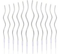 30 pezzi Candeline a spirale per torta di compleanno, candele per torta in metallo con supporti per decorazioni di torte per compleanni, matrimoni, feste Tagli UnicaCera