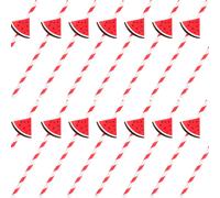 30 Pezzi Cannucce Decorative Motivo Anguria Per Hawaiian