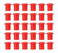 30 Pezzi Cappuccio Protettivo Rosso 35mm in Plastica Industriale | Facile Installazione e Riuso, per Barre D'acciaio e Rete Armata, Aiuta Visibilità in Cantiere