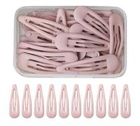 30 Pezzi Clip Capelli Bambina, Fermagli per Capelli Ragazza, Mollette per Capelli Bambina, 5 cm Fermagli Capelli in Metallo per Ragazza Donne Figli (Tè al latte in polvere)