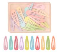30 Pezzi Clip Capelli Bambina, Fermagli per Capelli Ragazza, Mollette per Capelli Bambina, 5 cm Fermagli Capelli in Metallo per Ragazza Donne Figli (Color macaron)