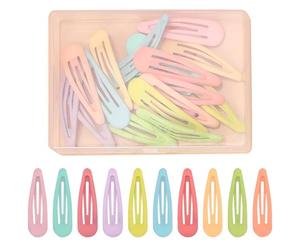 30 Pezzi Clip Capelli Bambina, Fermagli per Capelli Ragazza, Mollette per Capelli Bambina, 5 cm Fermagli Capelli in Metallo per Ragazza Donne Figli (Color macaron)