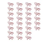 30 pezzi clip in metallo a forma di cavallo graffette in metallo colorato clip di file per documento note carta cartolina organizzazione creativa clip di design cavallo