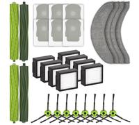 (30 Pezzi) Combo j7+ Parti di Ricambio Compatibili con iRobot Roomba Combo j9+, Combo 10 Max, 2 Set Di Spazzole a Rullo, 4 Panni Per Mop, 8 Filtri, 6 Sacchetti Per La Polvere, 8 Spazzole Laterali